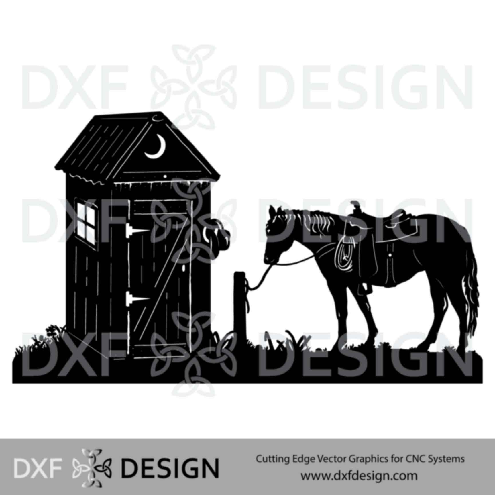 1728x1728 Outhouse Horse Dxf For Cnc Plasma Cutting