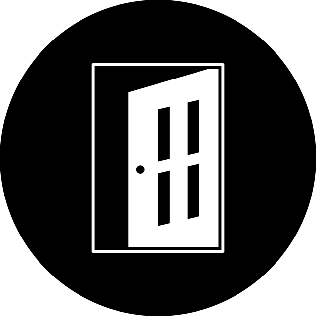 640x640 Vector Door Icon, Door Icon, Out, House Door Png And Vector