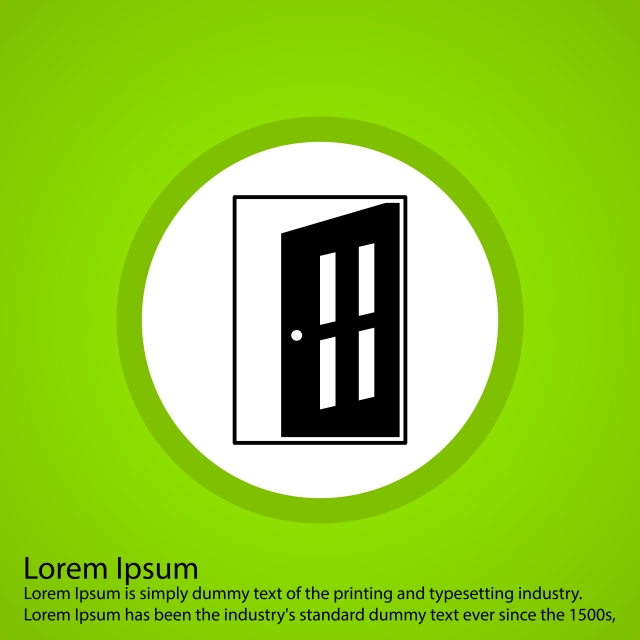 640x640 Vector Door Icon, Door Icon, Out, House Door Png And Vector