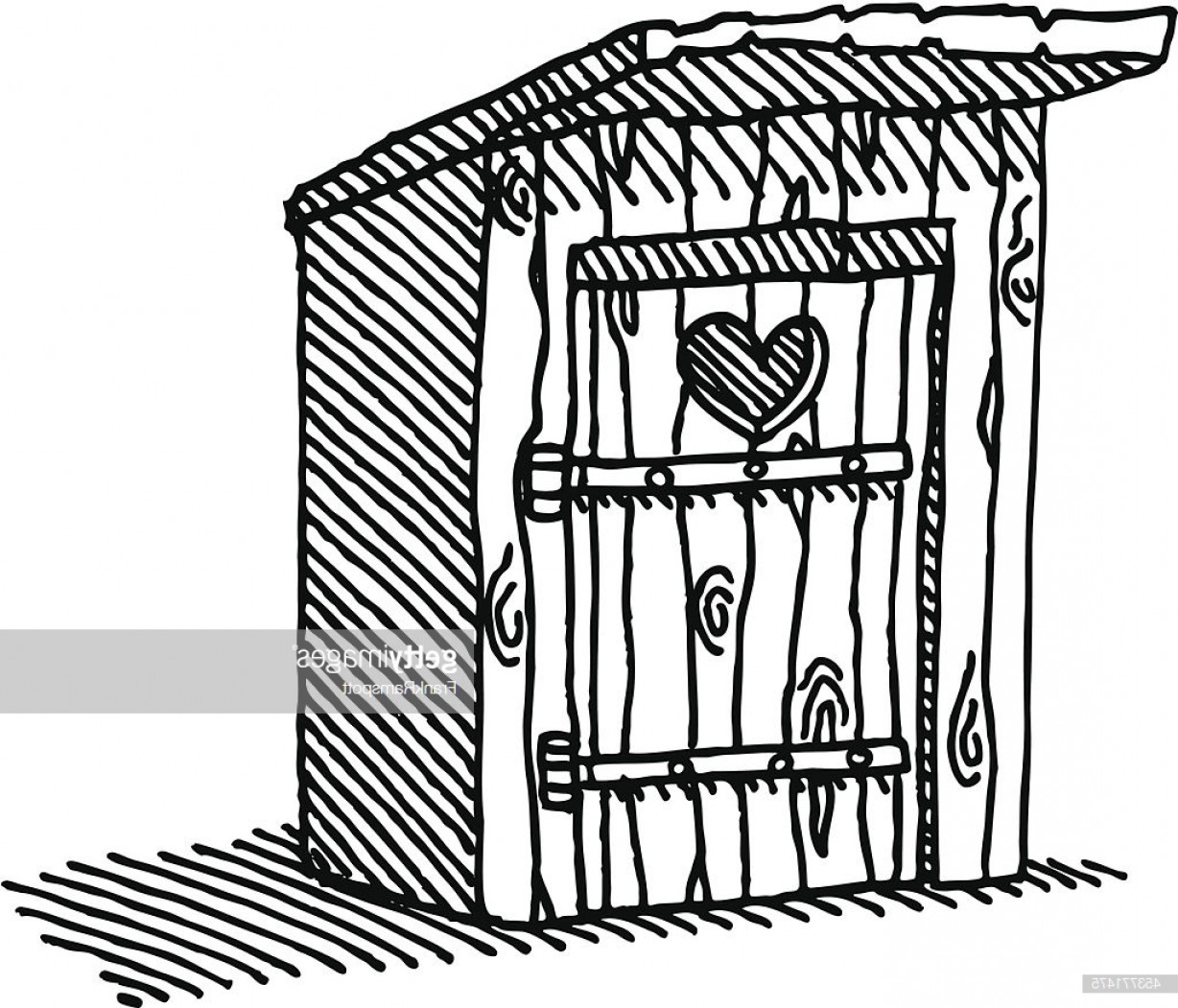 1228x1051 Wooden Outhouse Heart Drawing Vector Art Getty Images Soidergi