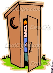 217x300 Boy In Outhouse Vector Clip Art