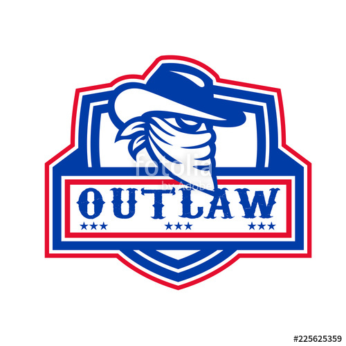500x500 Outlaw Cowboy Mascot Shield Stock Image And Royalty Free Vector