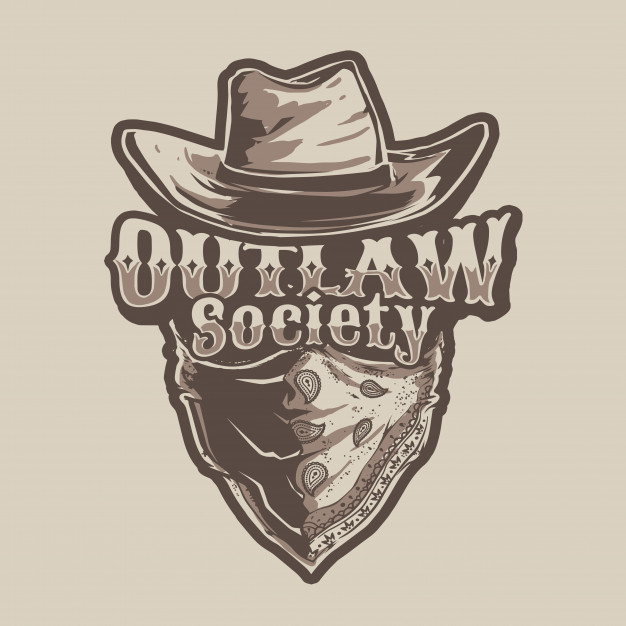 626x626 Cowboy Outlaw Illustration Theme Vector Premium Download