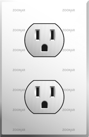 358x550 Photo Power Outlet Vector Image
