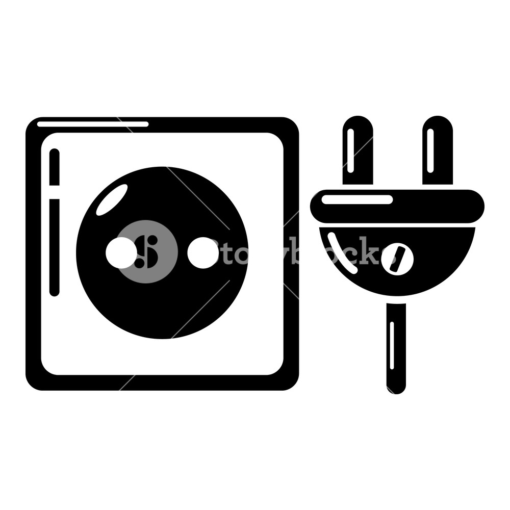 1000x1000 Electric Outlet Icon Simple Illustration Of Electric Outlet