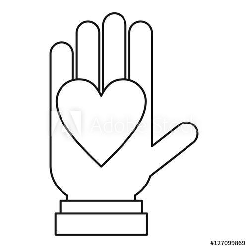 Hand With Heart Icon Outline Illustration Of Hand With Heart 500x500 Hand With Heart Icon Outline Illustration Of Hand With Heart