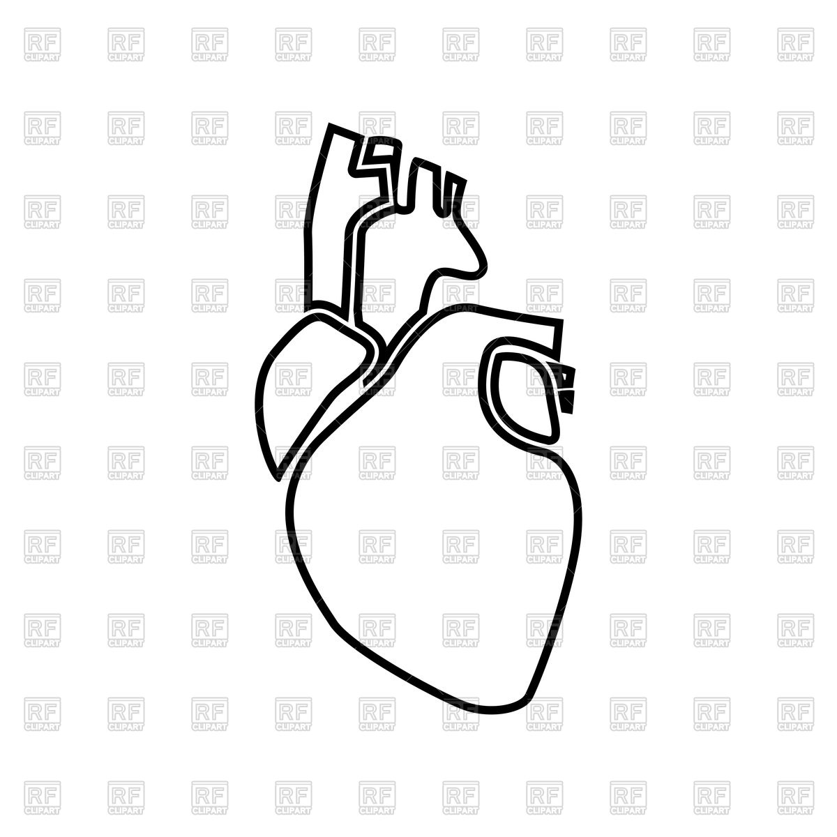 Human Heart Outline Icon Vector Image Of Healthcare, Medical 1200x1200 Human Heart Outline Icon Vector Image Of Healthcare, Medical