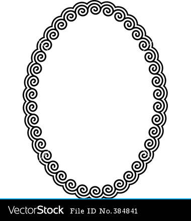 Oval Border Vector