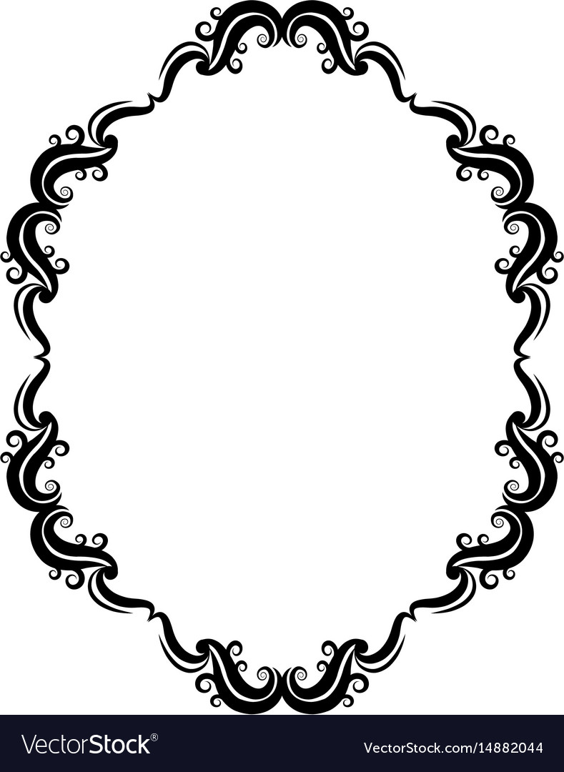 789x1080 Antique Oval Frame Border Ornate Vectorstock Vintage Border Frame