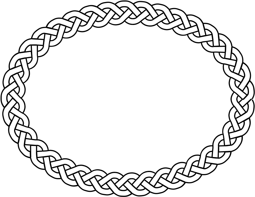 887x687 Hd Plait Border Oval Medium Clipart, Vector