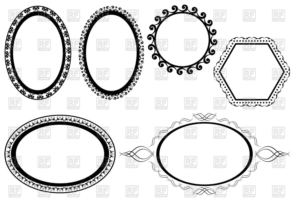 Simple Elegant Oval And Hexagonal Frames Vector Image Of Borders 1200x848 Simple Elegant Oval And Hexagonal Frames Vector Image Of Borders