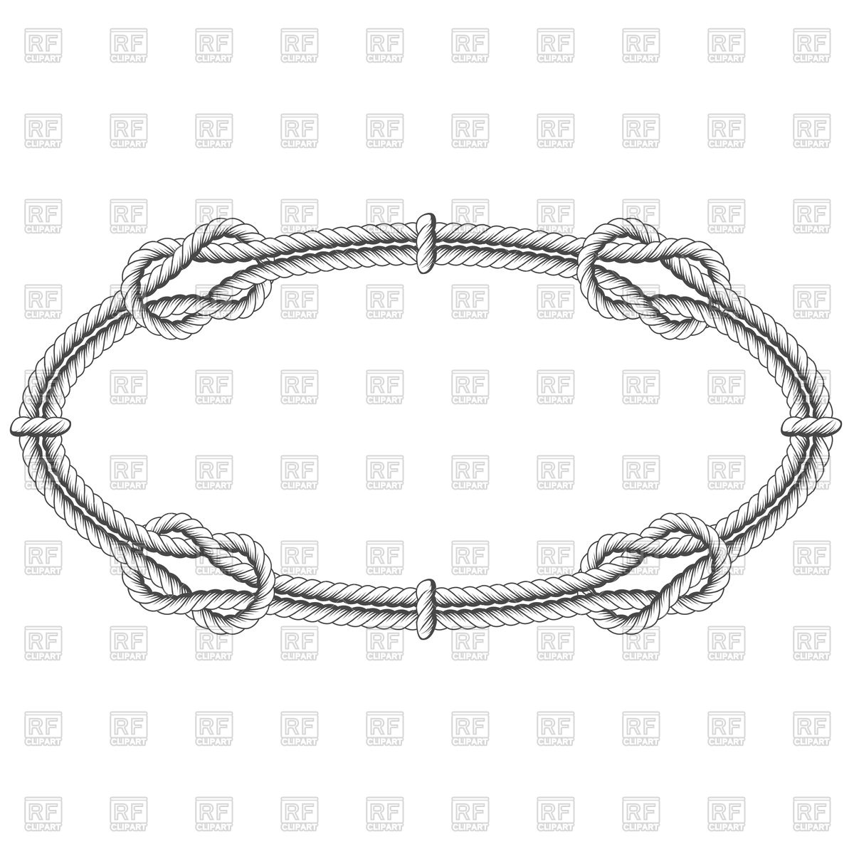 Twisted Rope Oval Frame With Knots Vector Image Of Borders 1200x1200 Twisted Rope Oval Frame With Knots Vector Image Of Borders