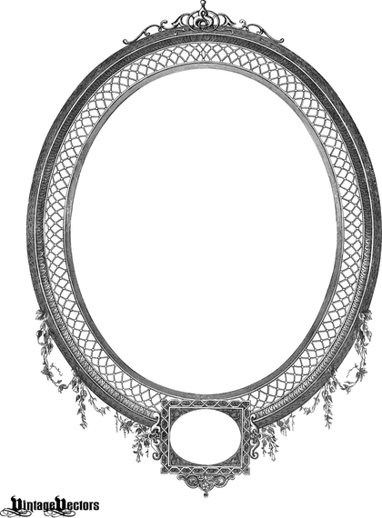 Detailed Decorative Oval Frame 420x570 Detailed Decorative Oval Frame