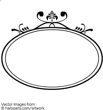 Download Calligraphic Oval Frame 335x355 Download Calligraphic Oval Frame