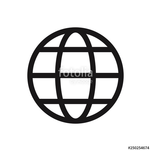 500x500 Web Globe Vector Icon Stock Image And Royalty Free Vector