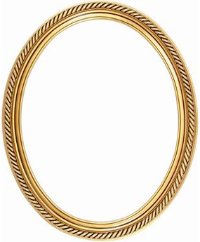 285x345 Gold Oval Frame Clipart