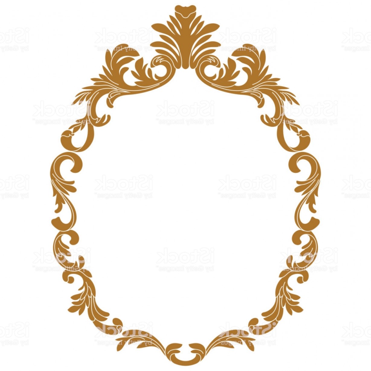 1228x1228 Golden Vintage Oval Graphical Frame In Antique Style Vector Gm