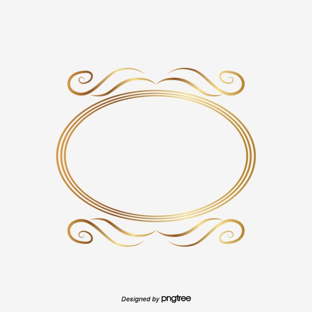 640x640 Oval Gold Ribbon Frame, The Ribbon, Gold, The Oval Png And Vector