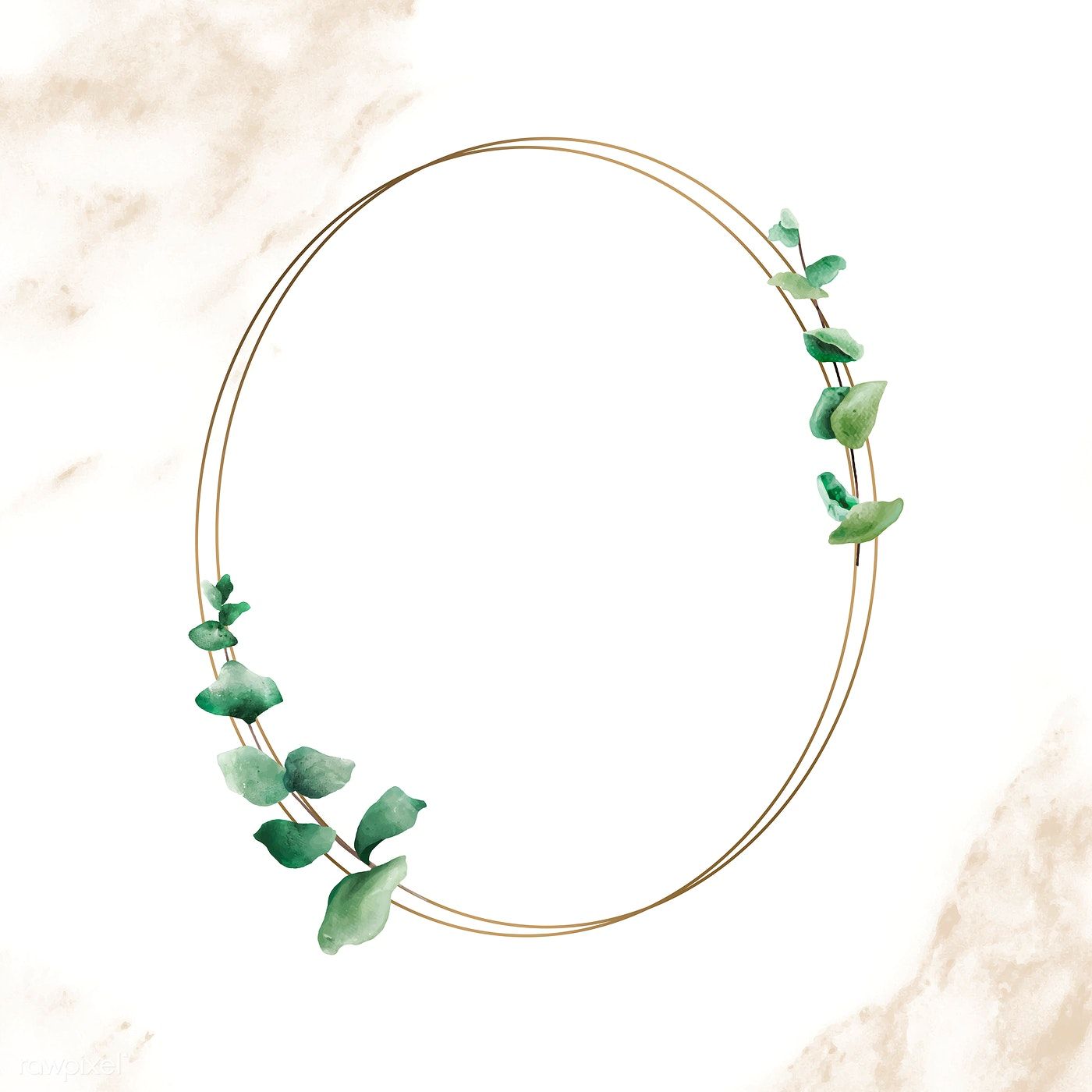 1400x1400 Download Premium Vector Of Hand Drawn Eucalyptus Leaf With Oval