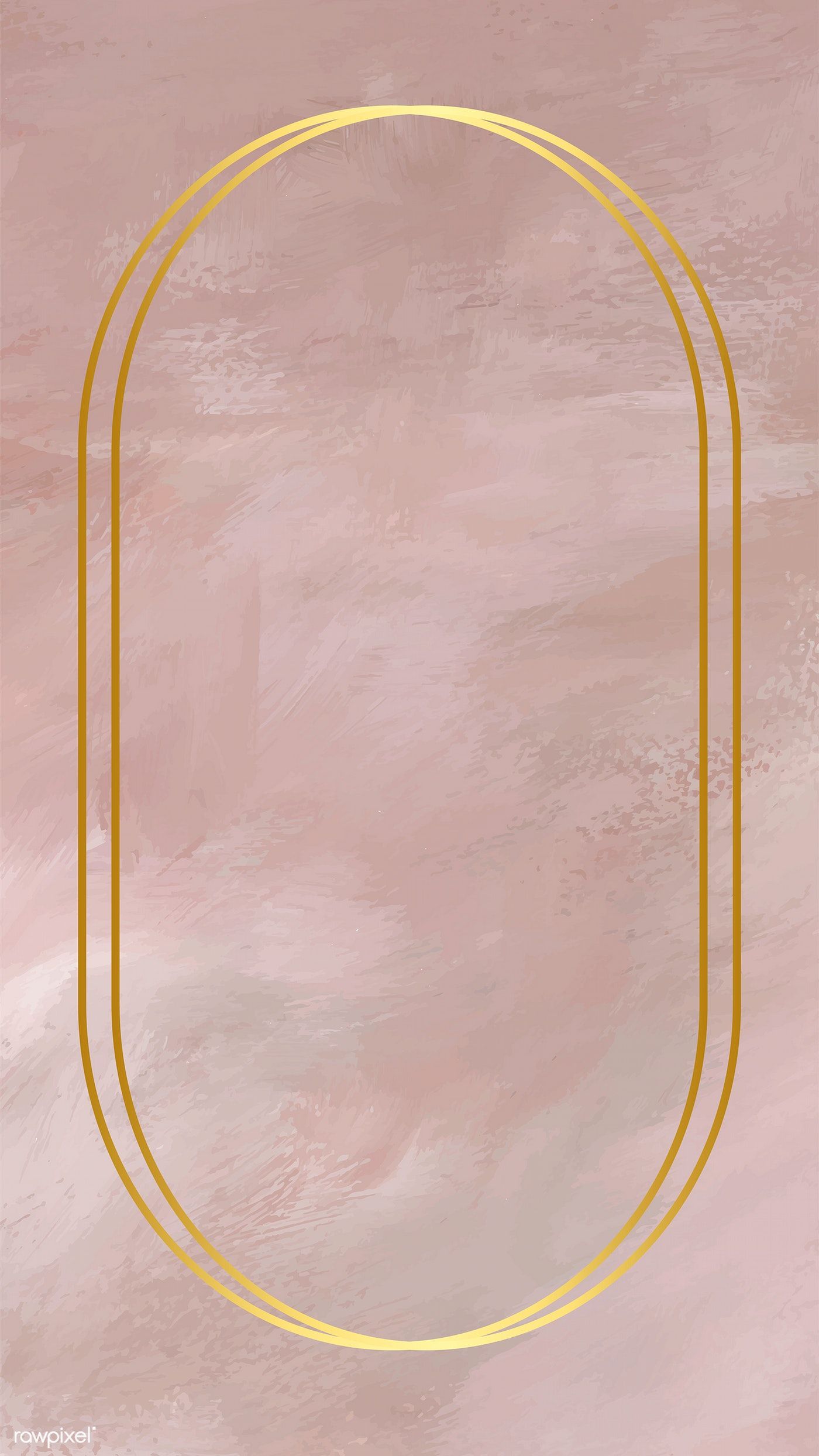1400x2488 Download Premium Vector Of Oval Gold Frame On Pink Background
