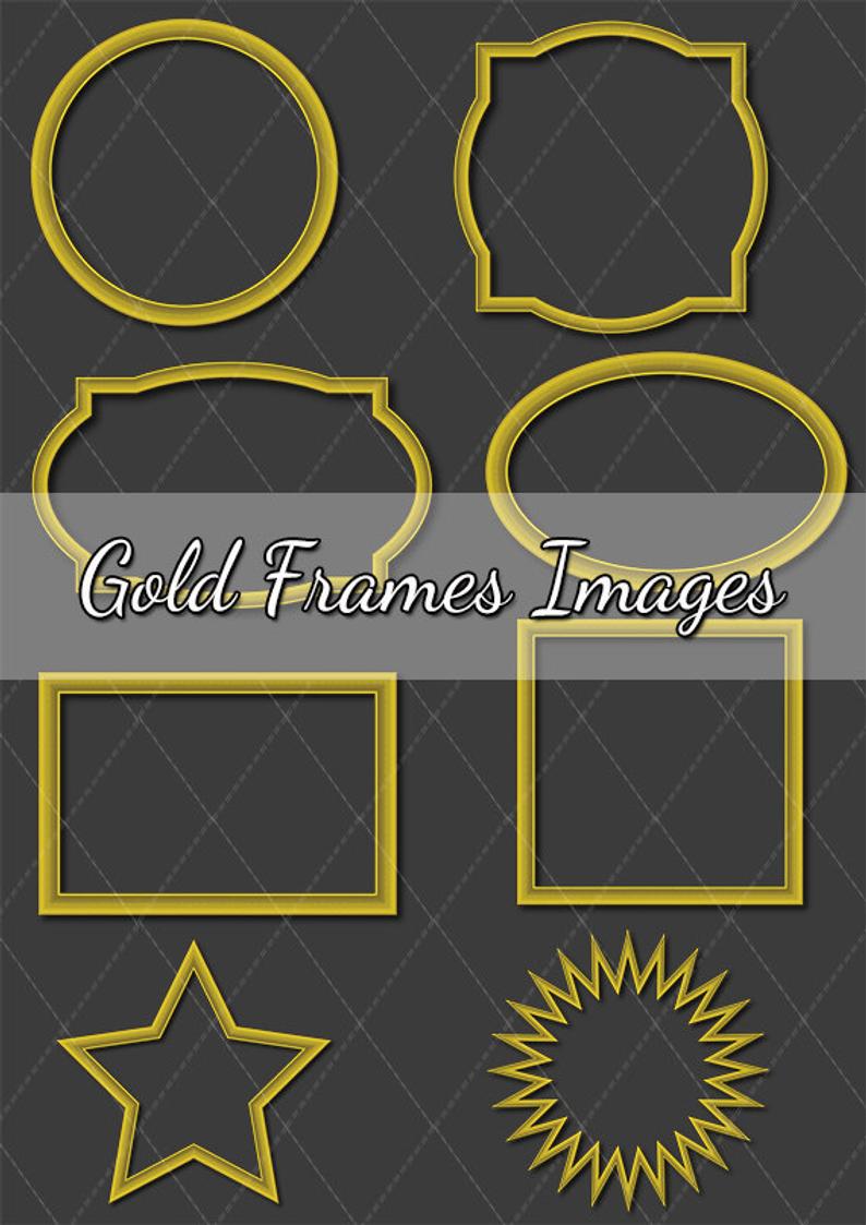 794x1123 Fancy Gold Frames Vector Graphics Digital Images Oval Etsy