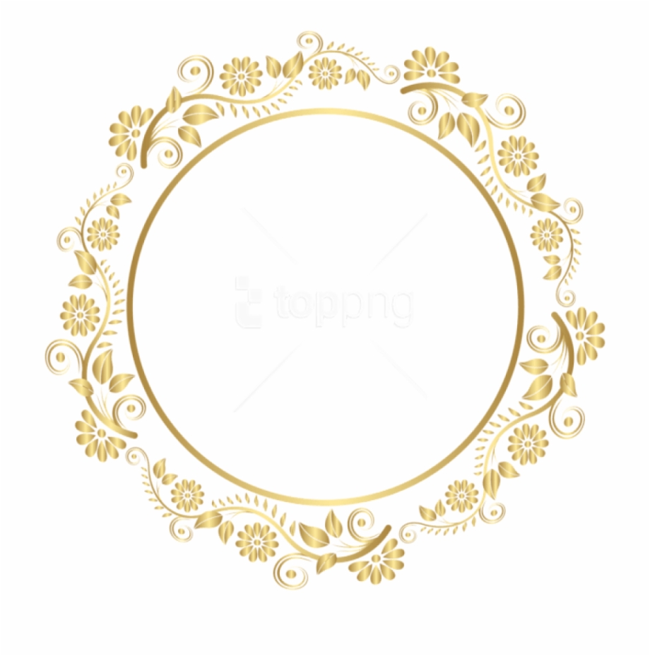 920x929 Free Png Download Round Gold Border Frame Deco Png