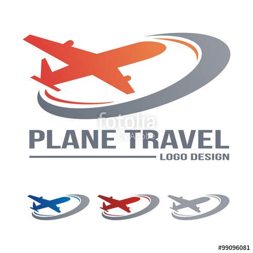 500x500 Airplane Logo, Travel Logo, Oval Design Logo Vector Stock Image