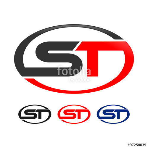 500x500 St Initials Oval Logo Template Stock Image And Royalty Free