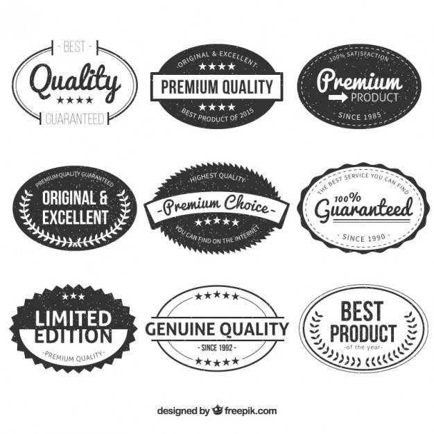 626x626 Vintage Oval Premium Quality Labels Vector Premium Download
