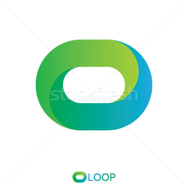600x600 Twisted Loop Oval Letter O Logo Nature Logo Concept Vector Ill