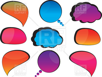 400x304 Rounded Speech Bubbles