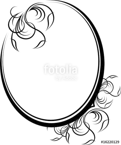 416x500 Elegant Oval Frame Stock Image And Royalty Free Vector