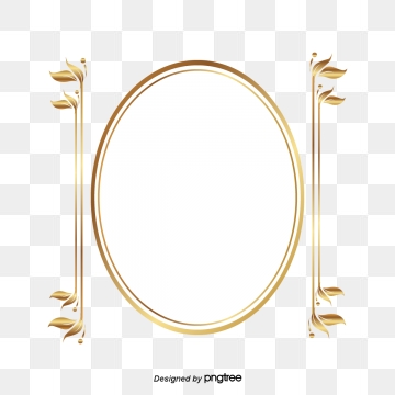 360x360 Background With Golden Sparkling Oval Frame, Frame, Golden