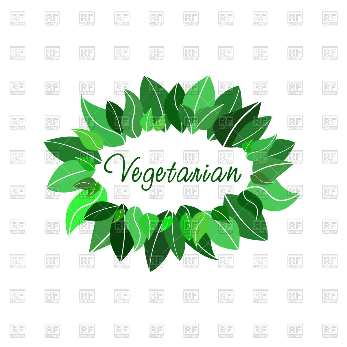 1200x1200 Oval Frame Made Of Leaves