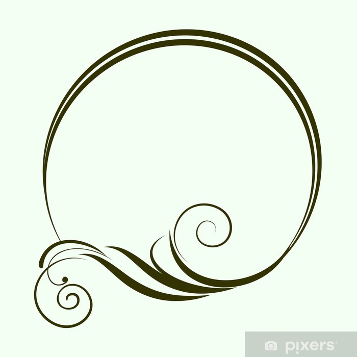 700x700 Decorative Oval Frame For Design Vector Illustration Wall Mural