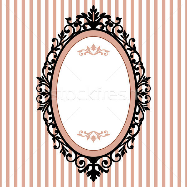 600x600 Decorative Oval Vintage Frame Vector Illustration Ela