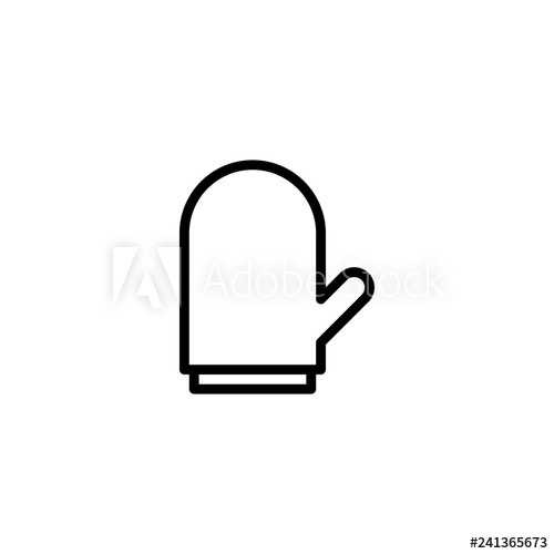 500x500 Oven Mitt Icon Vector