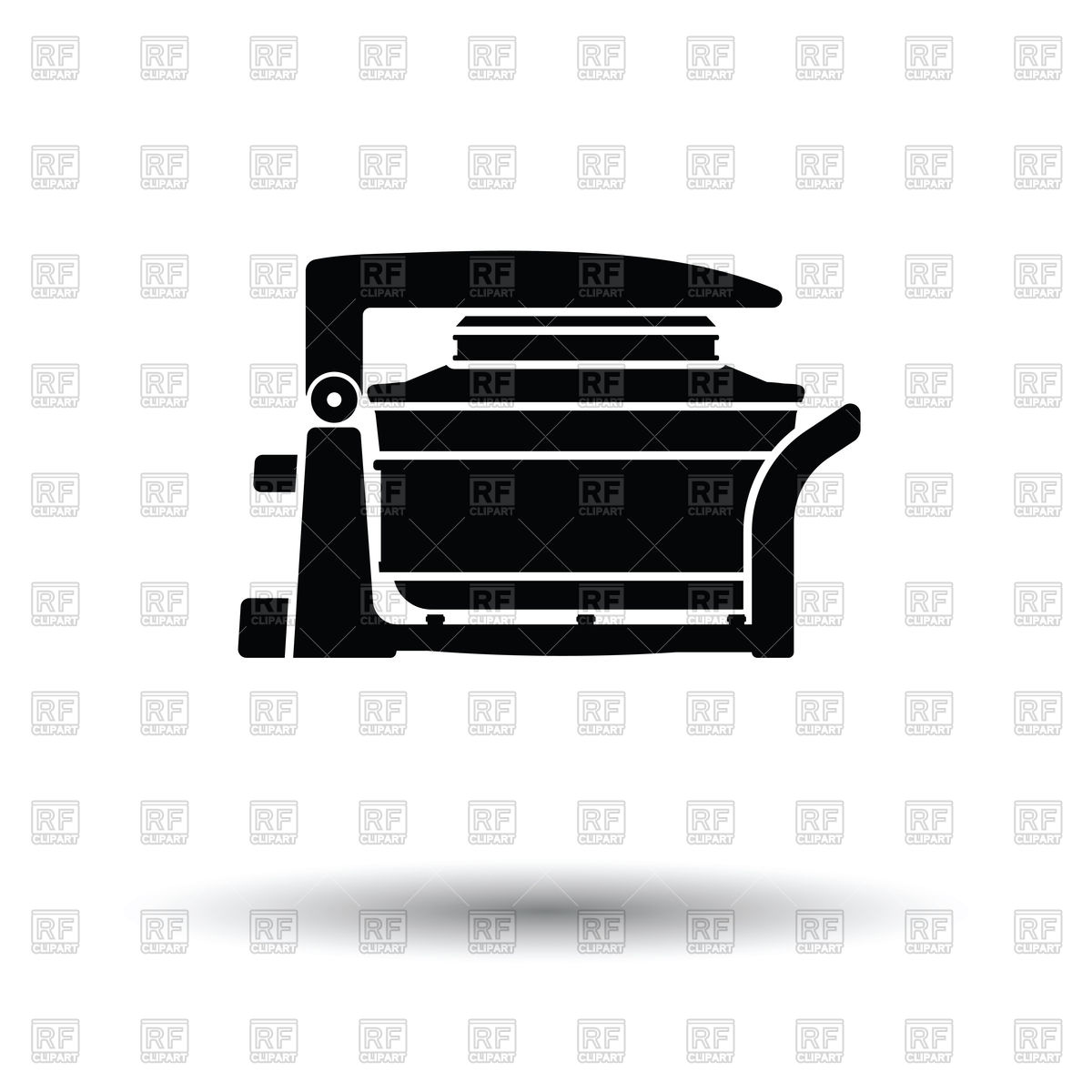 1200x1200 Electric Convection Oven Icon White Background With Shadow Design