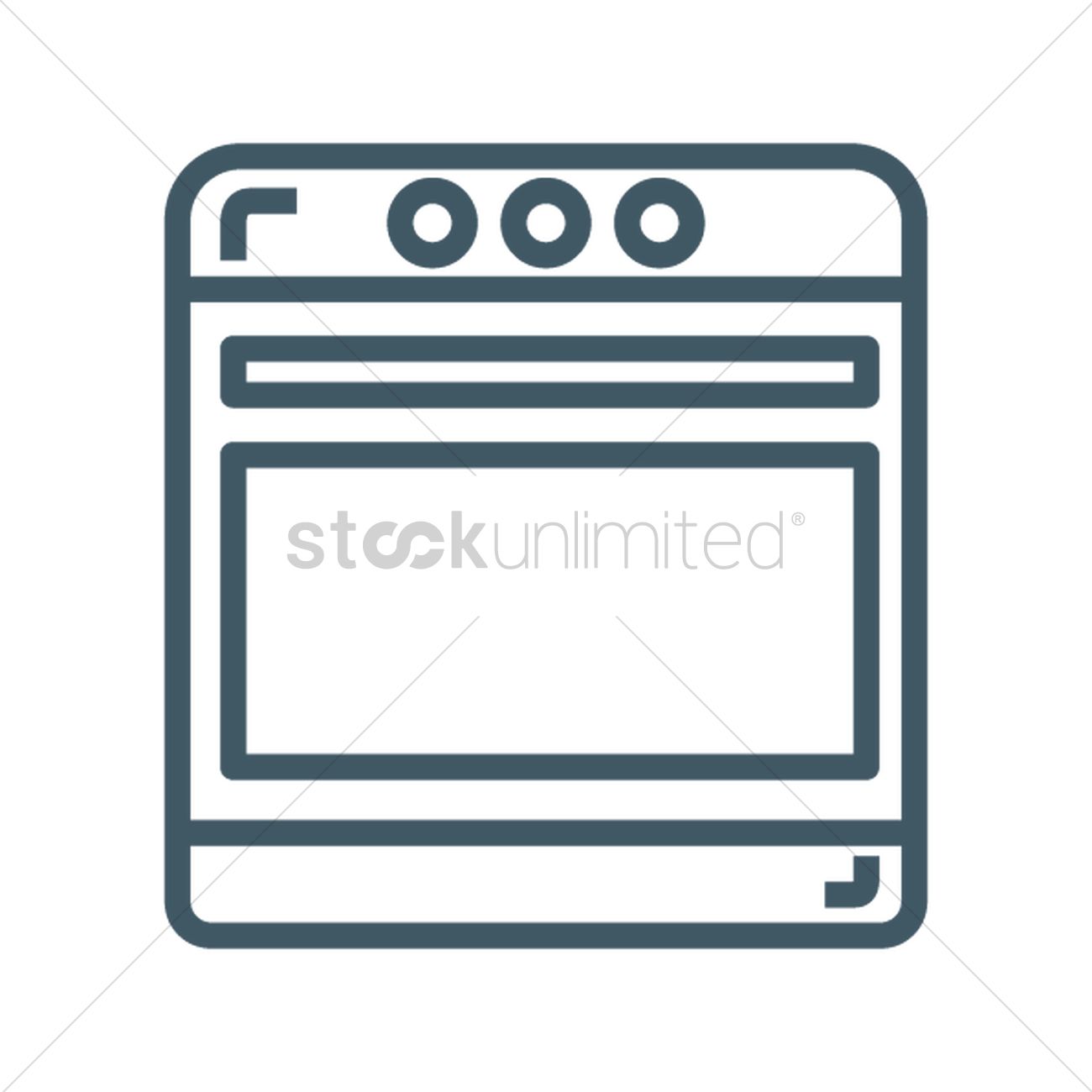 1300x1300 Oven Vector Image