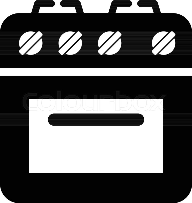 758x800 Culinary Oven Icon Simple Stock Vector Colourbox