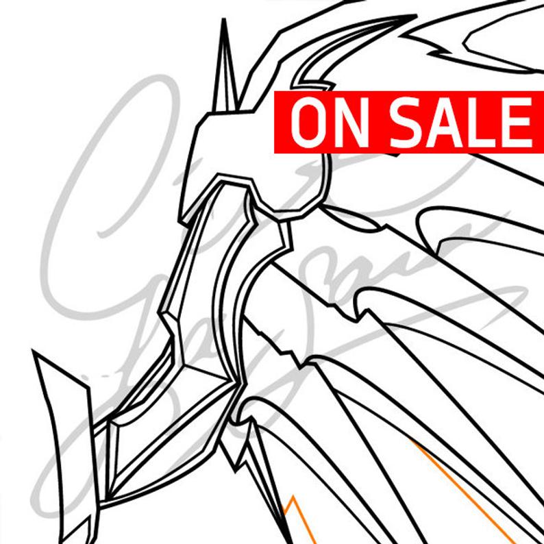 794x794 Mercy's Wings Witch Overwatch Cosplay Pdf Vector Etsy