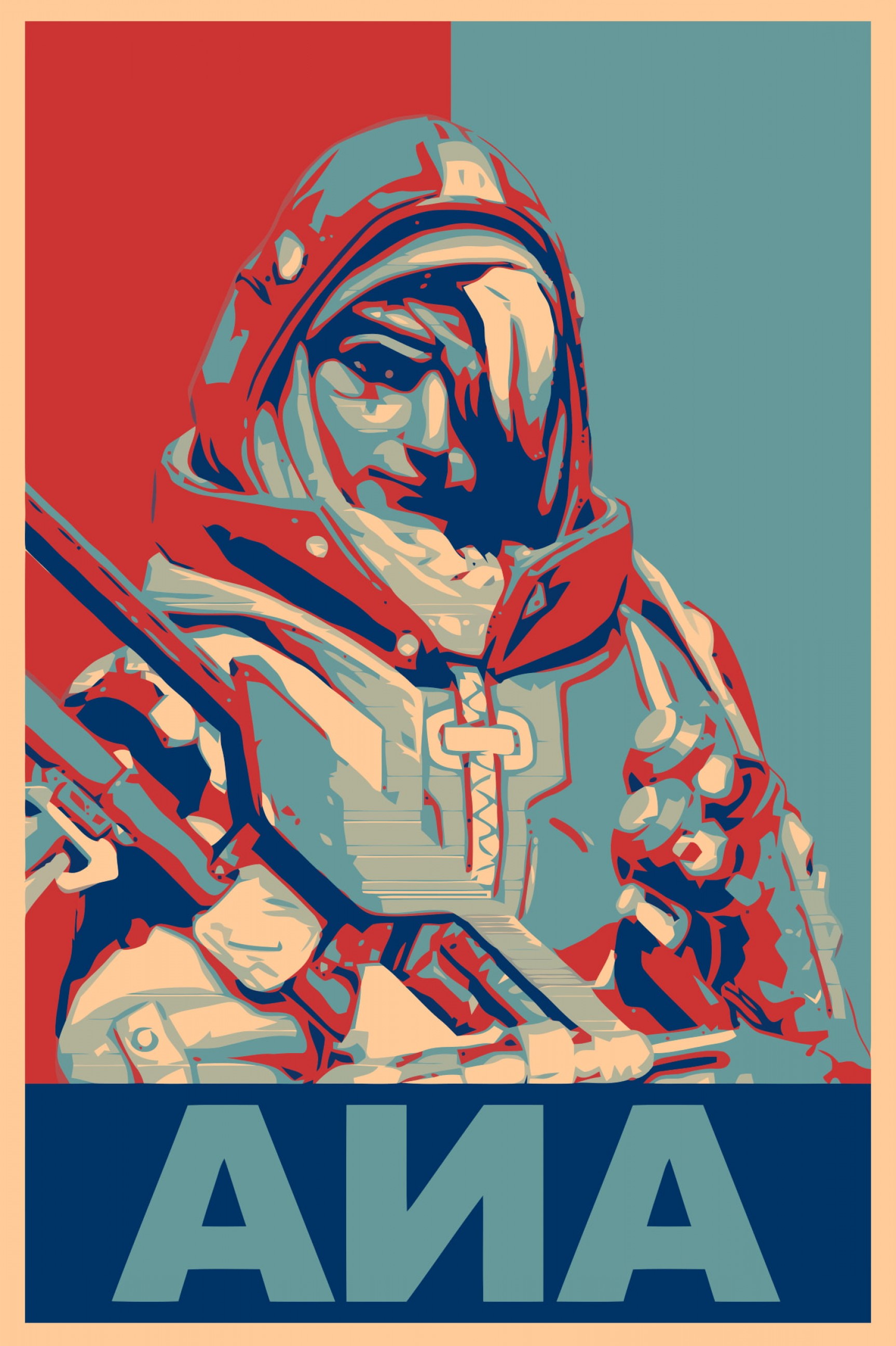 1726x2592 Ana Character Vector Art Propaganda Ana Overwatch Overwatch Gamer