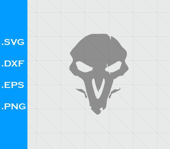570x500 Overwatch Reaper Inspired Logo Clipart Dxf Etsy