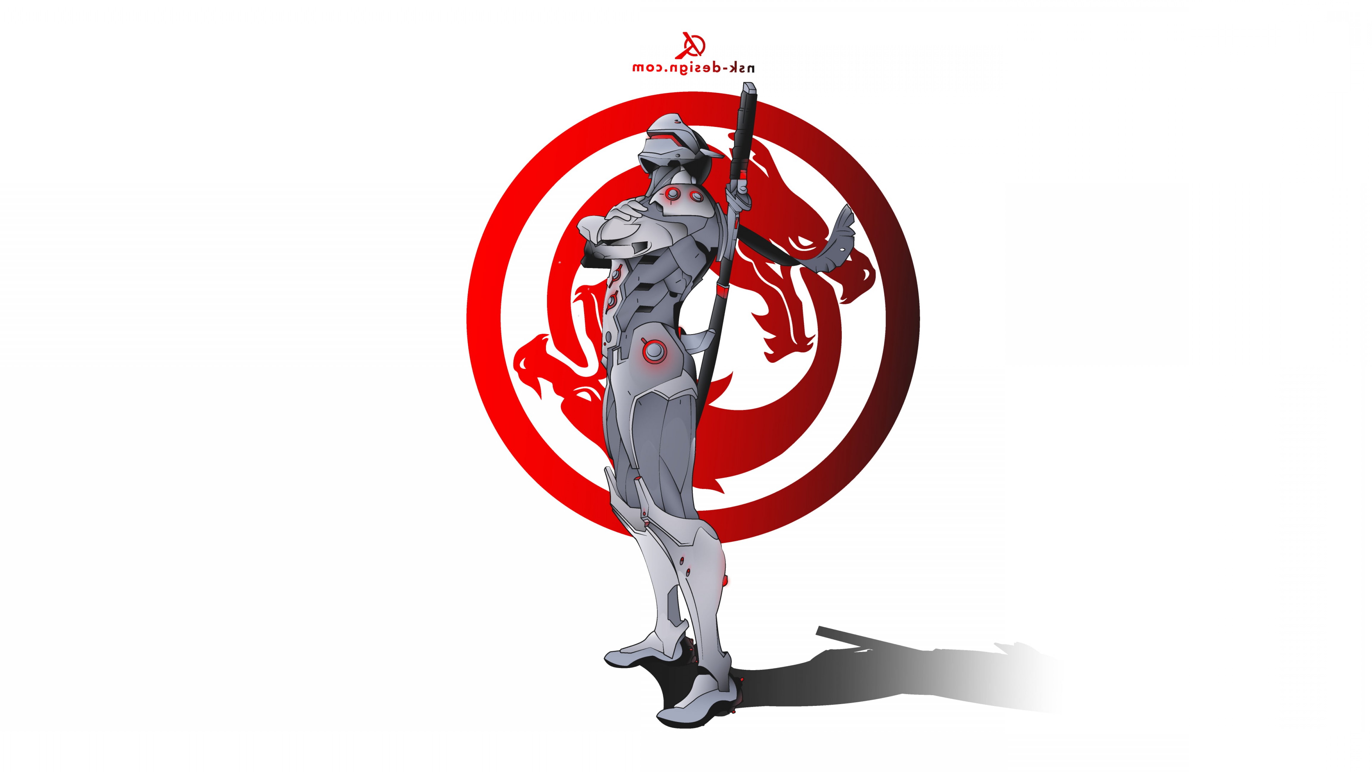 4608x2592 Gray Fictional Character Dragon Wallpaper Overwatch Vector