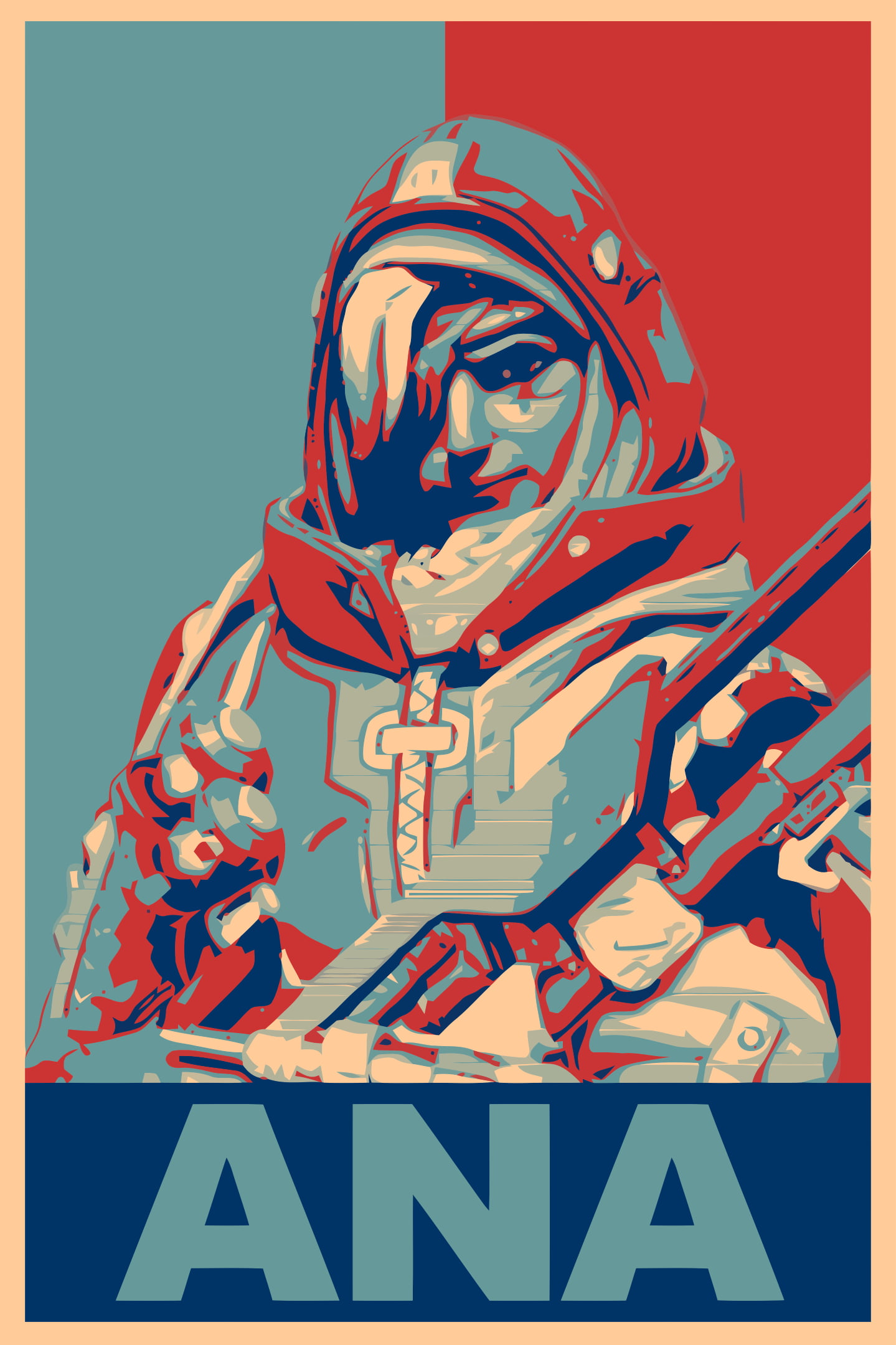 1439x2160 Ana Character Vector Art, Propaganda, Ana