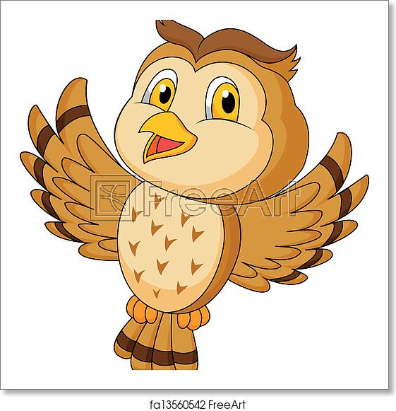 Free Art Print Of Cute Owl Cartoon Flying Vector Illustration 561x581 Free Art Print Of Cute Owl Cartoon Flying Vector Illustration