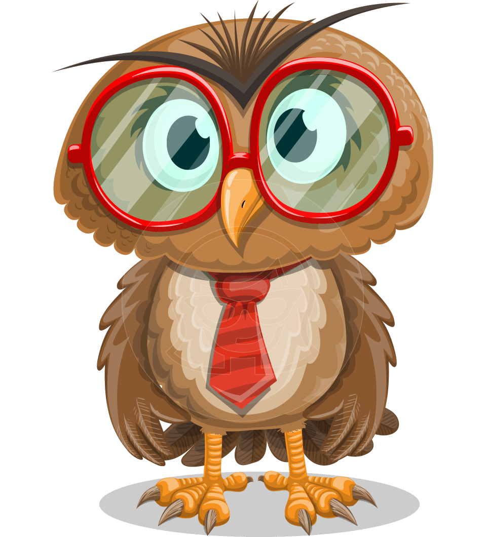 Owl With A Tie Cartoon Vector Character Aka Owlbert Witty 957x1060 Owl With A Tie Cartoon Vector Character Aka Owlbert Witty