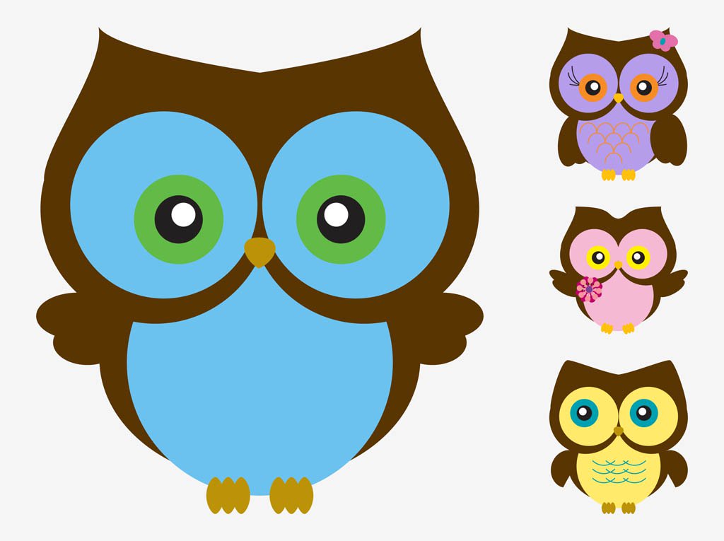 Cartoon Vector Owls Vector Art Graphics 1024x765 Cartoon Vector Owls Vector Art Graphics