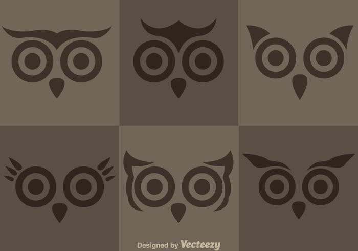 700x490 Owl Face Vectors