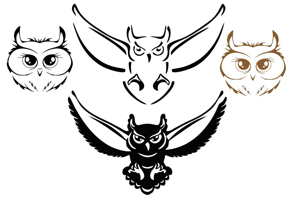 956x650 Owl Silhouette Vectors Free Vector Cdr Free Download Vector
